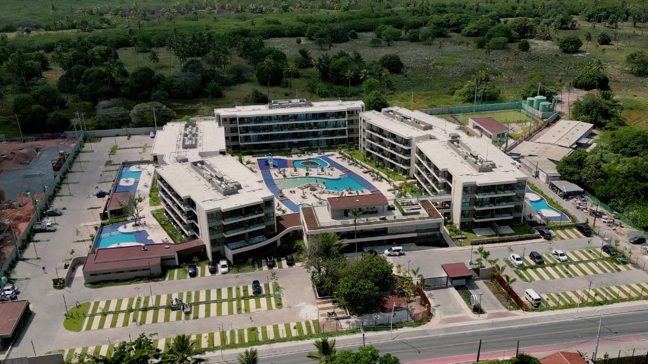 Vista aérea da localização