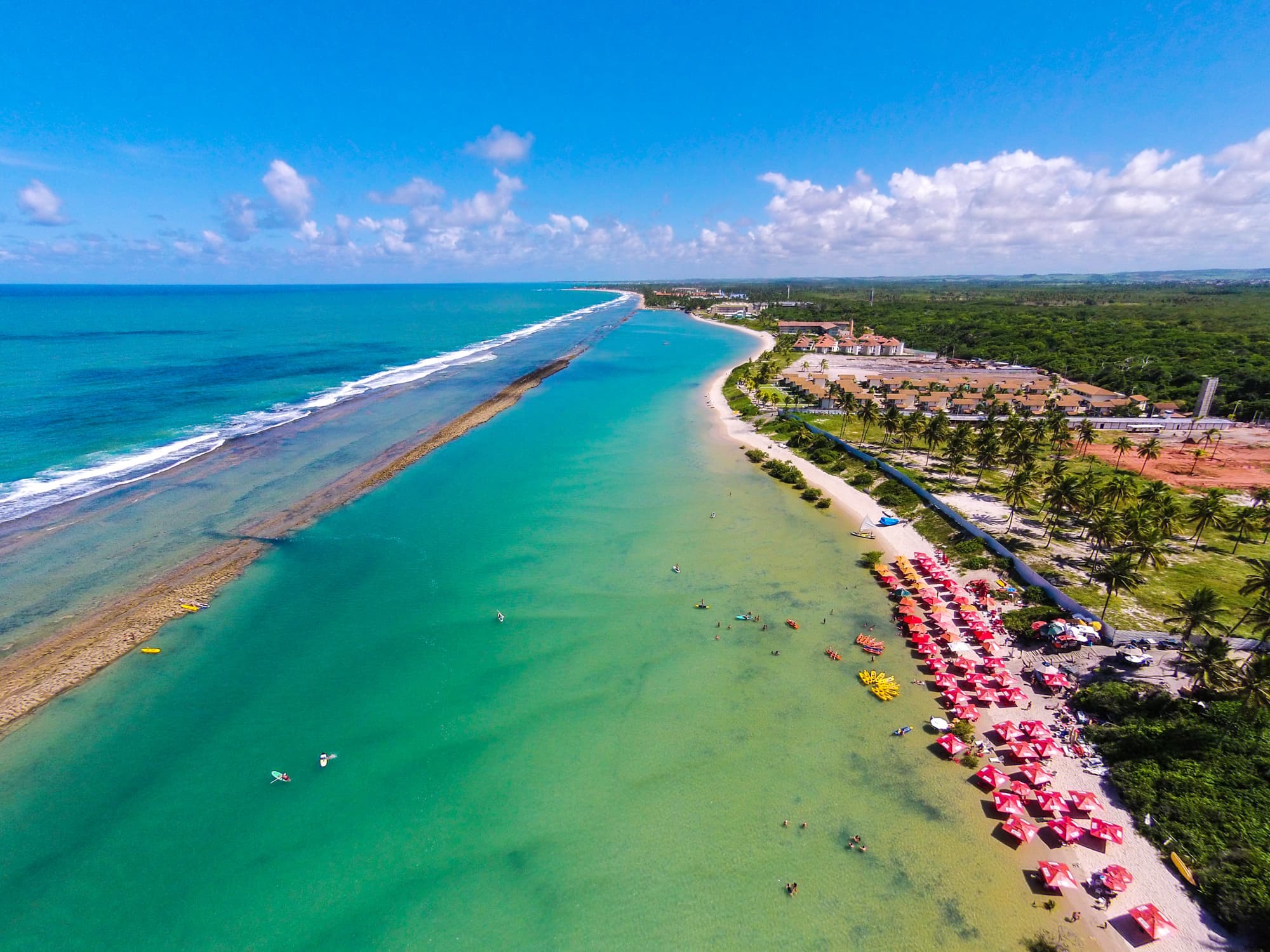 Vista aérea da praia de Muro Alto